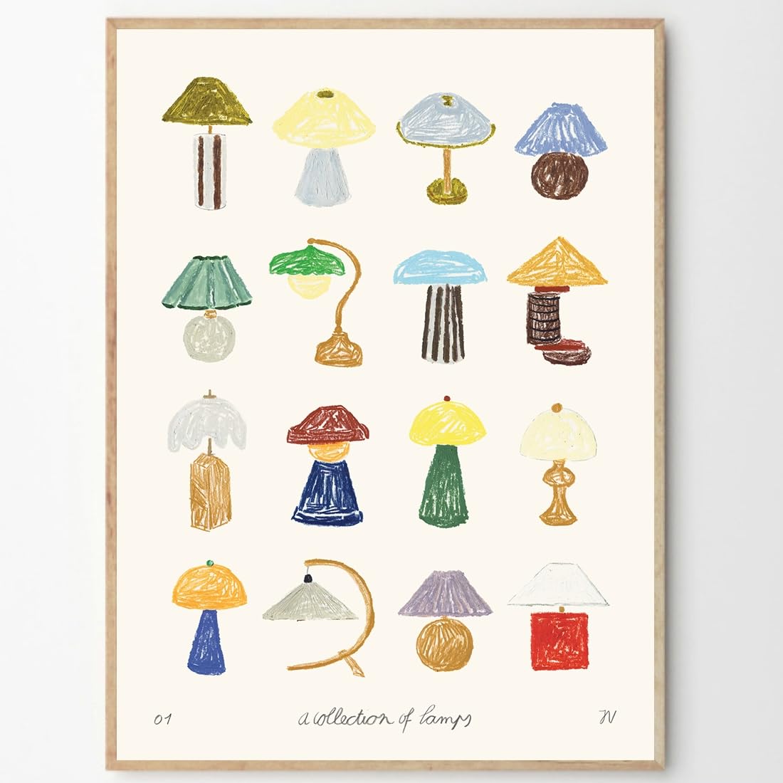 THE POSTER CLUB POSTER CLUB A Collection of Lamps 50x70cm Isabelle